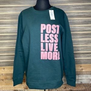 Cool creation Post Less Live More sweatshirt 3 D design